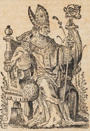 Heilgendarstellung eines Papstes