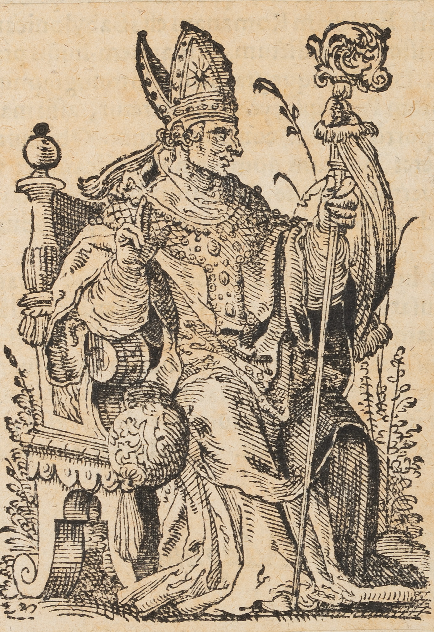 Heilgendarstellung eines Papstes