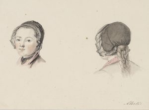 Studien einer Frau mit Haube, 2 Perspektiven