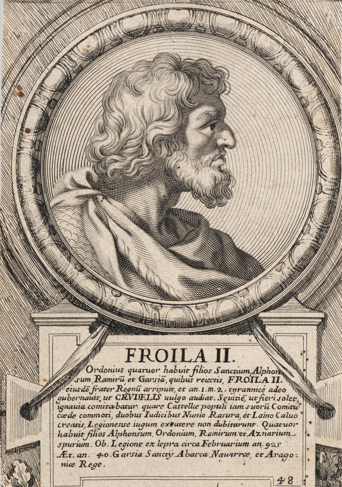 Portrait des Königs Fruela II.
