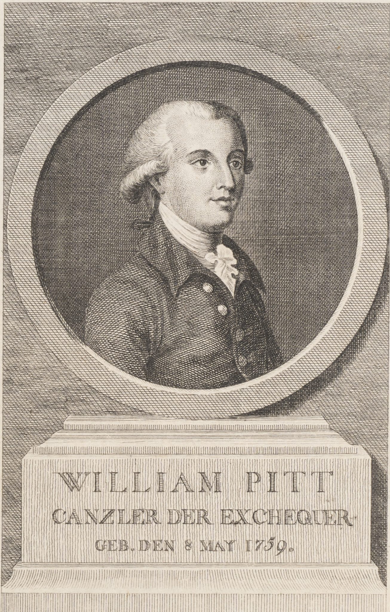 Portrait des Politikers William Pitt