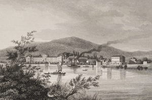 Ansicht von Biebrich über den Rhein
