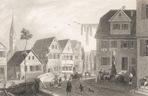 Straßenszene in Marbach