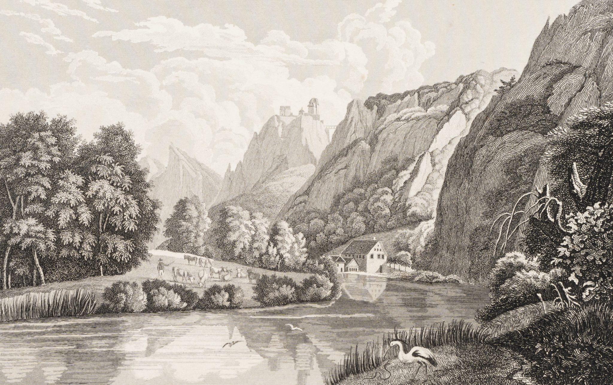 Idyllische Flusslandschaft