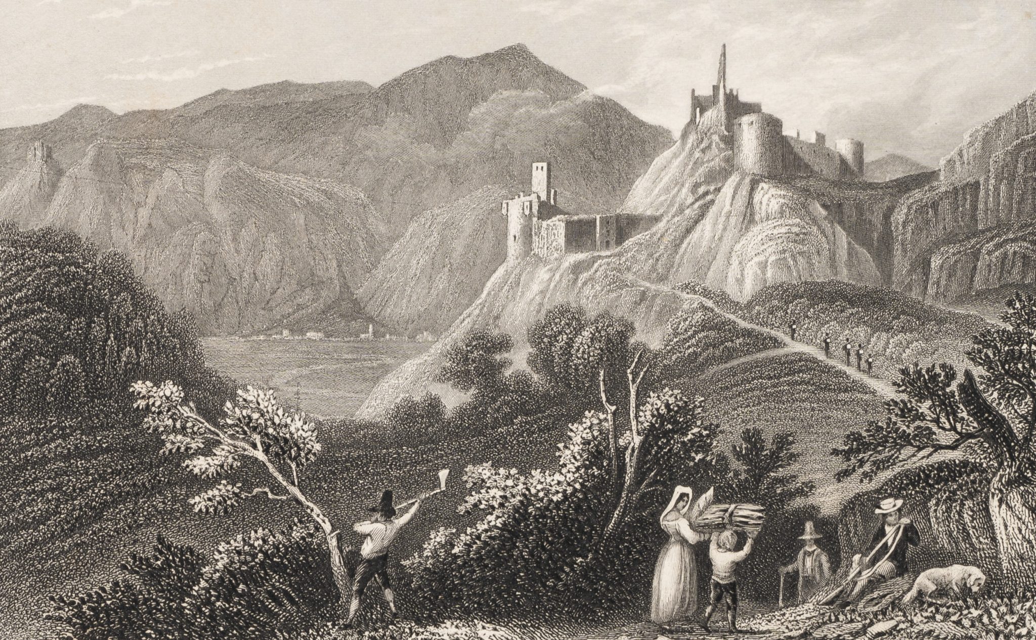 Burg und Landschaft