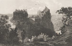 Ruine mit Wanderern