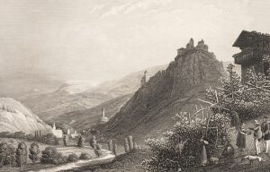Berglandschaft mit Burg