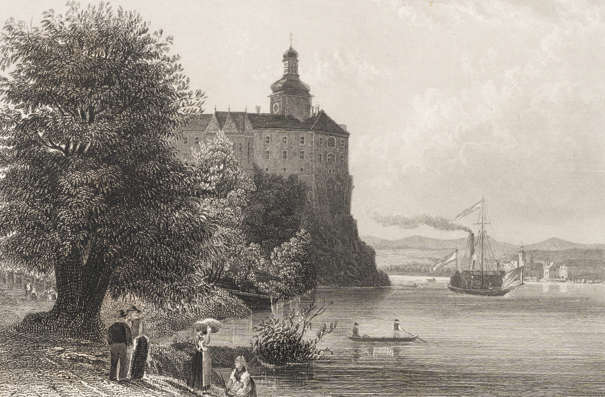 Burg am Flussufer