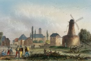 Belebte Dorfszenerie in Solingen