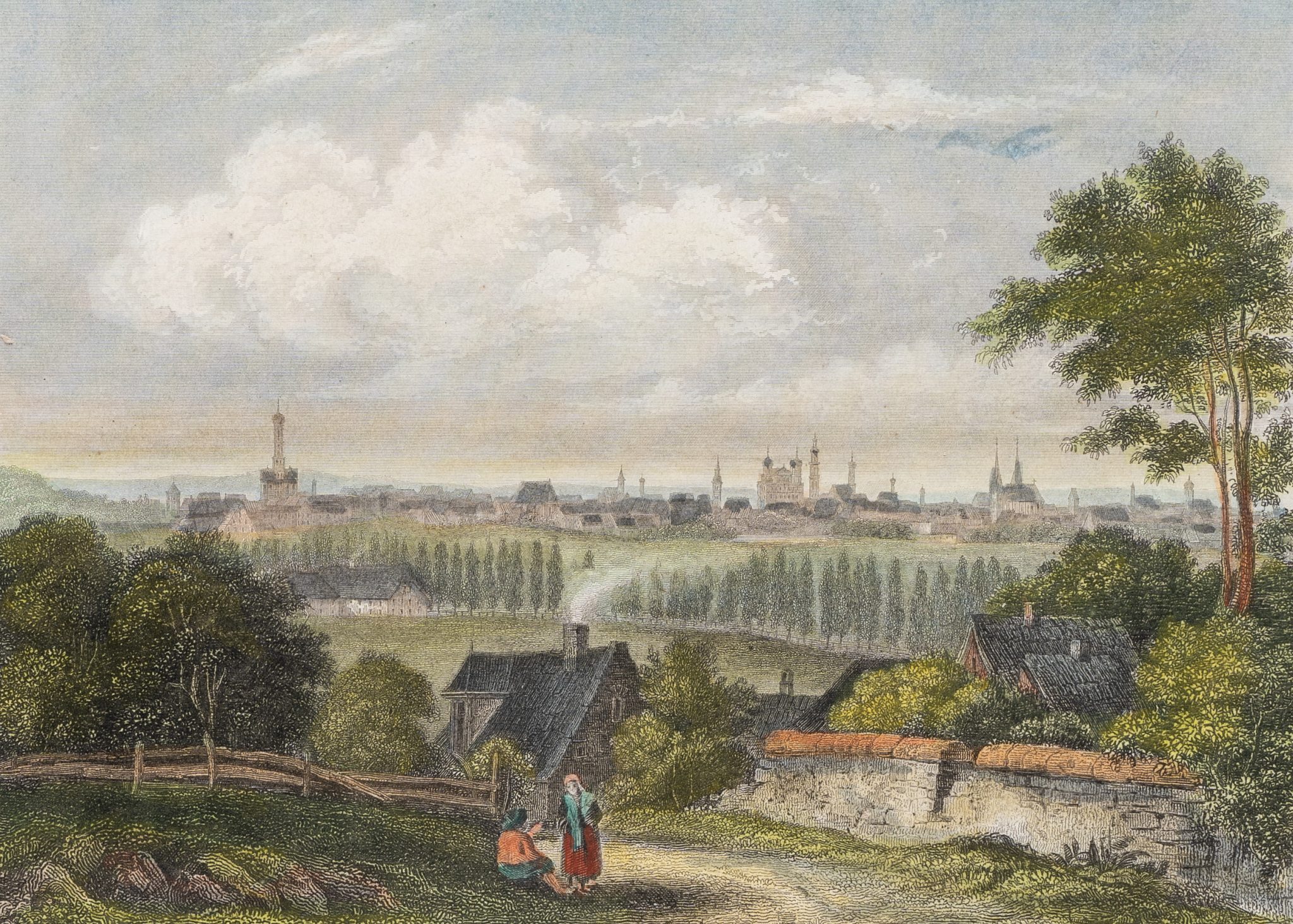 Kleines Dorf vor Augsburg