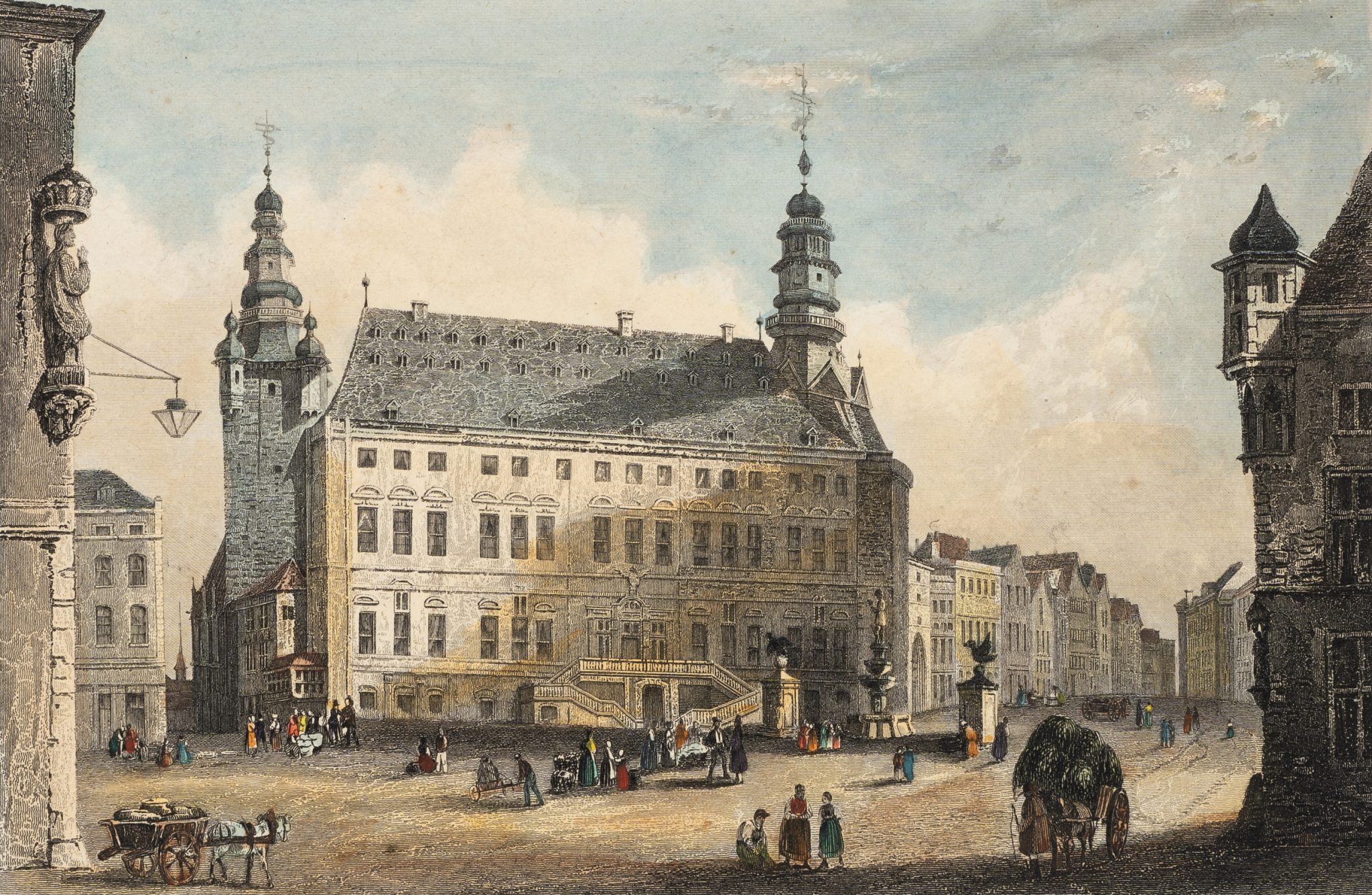 Szenerie auf Marktplatz Aachen