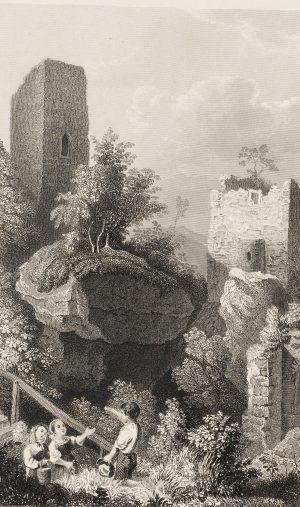 Kinder bei Ruine in Lichtenstein