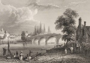 Flusslandschaft bei Chertsey Brücke