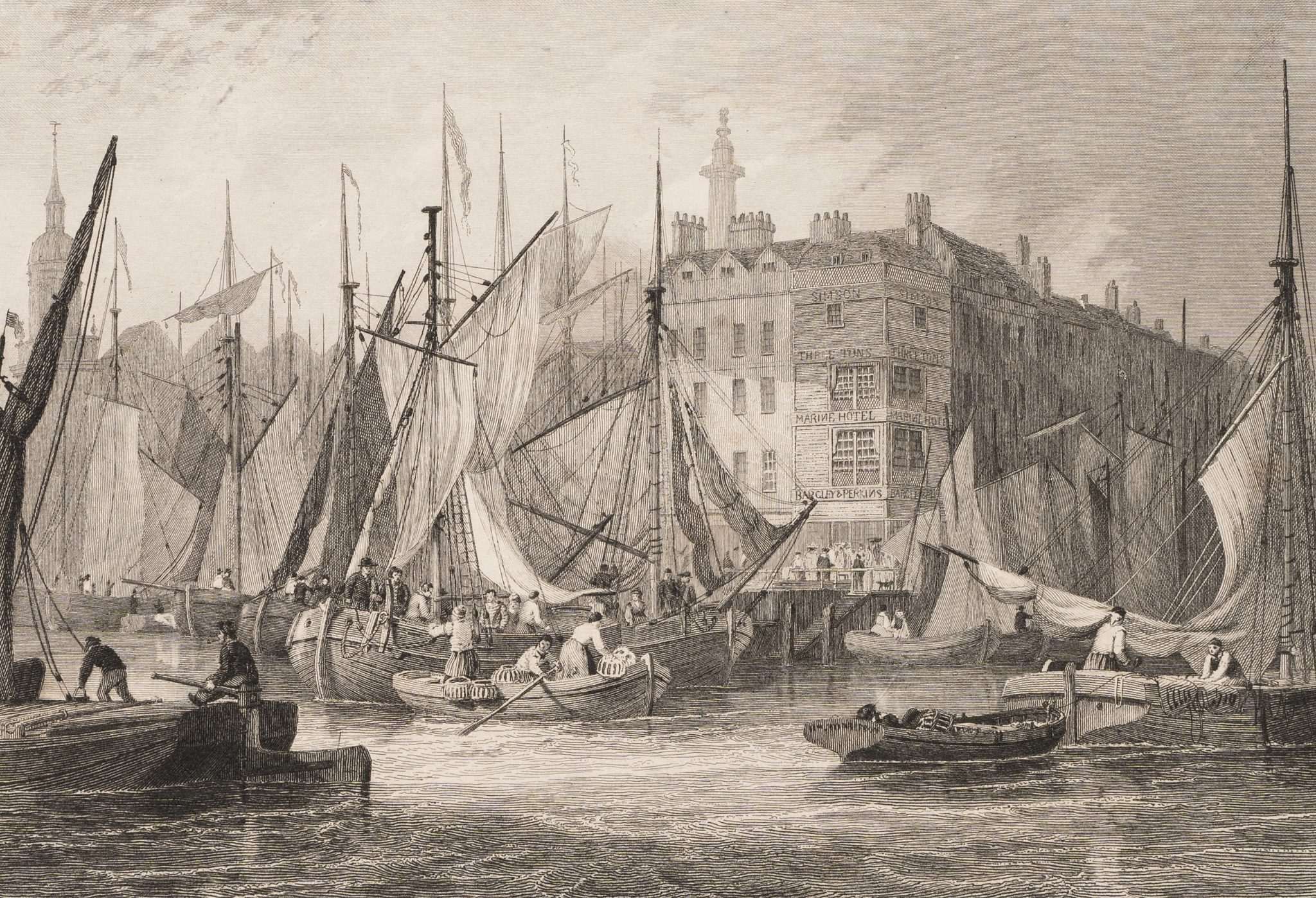 Hafenszene in Billingsgate
