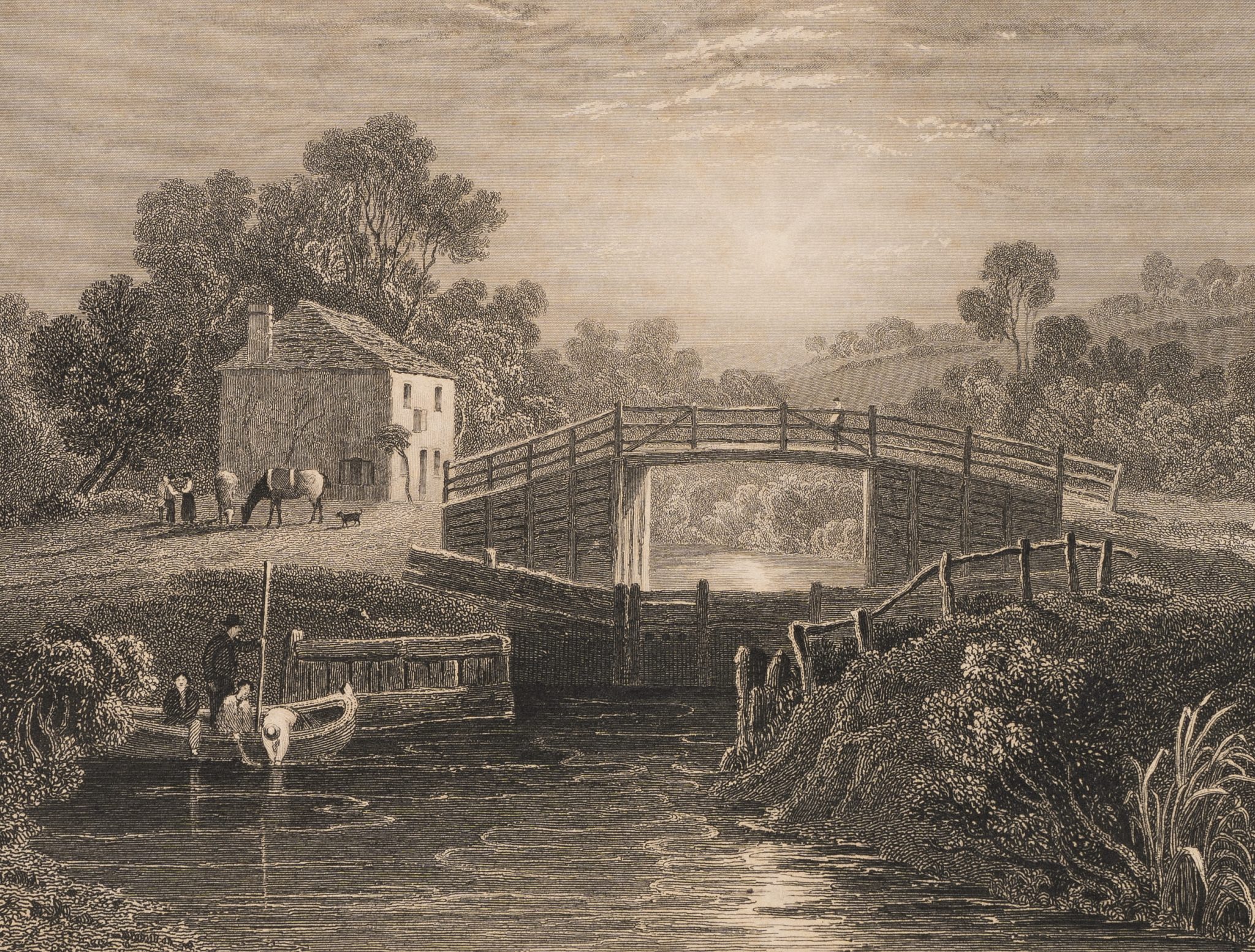 Ländliche Flusslandschaft