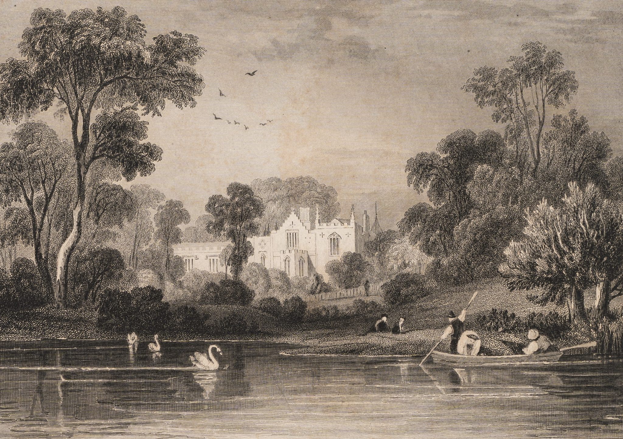 Landschaft mit Herrenhaus