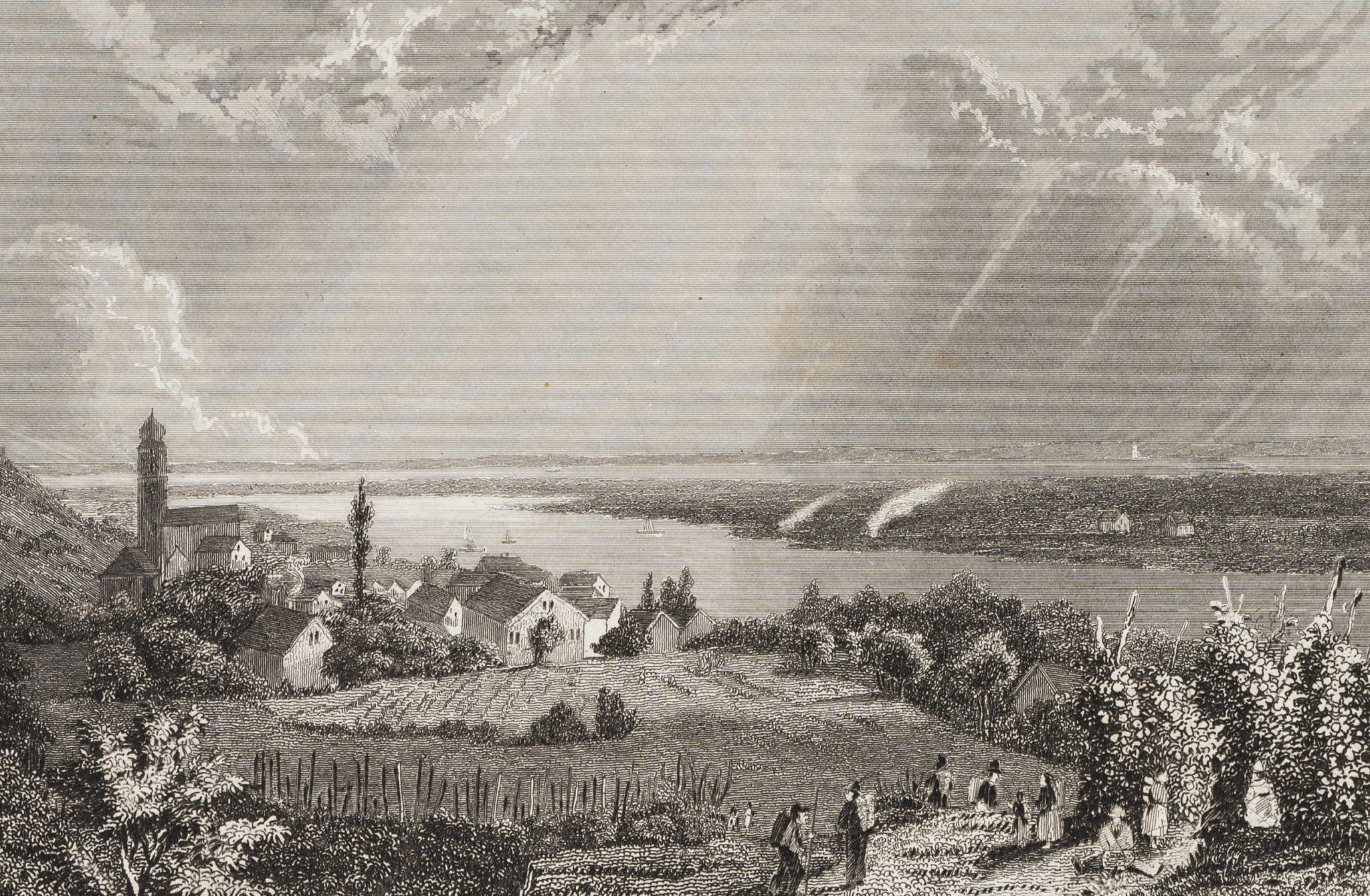 Rheinlandschaft mit Rheineck