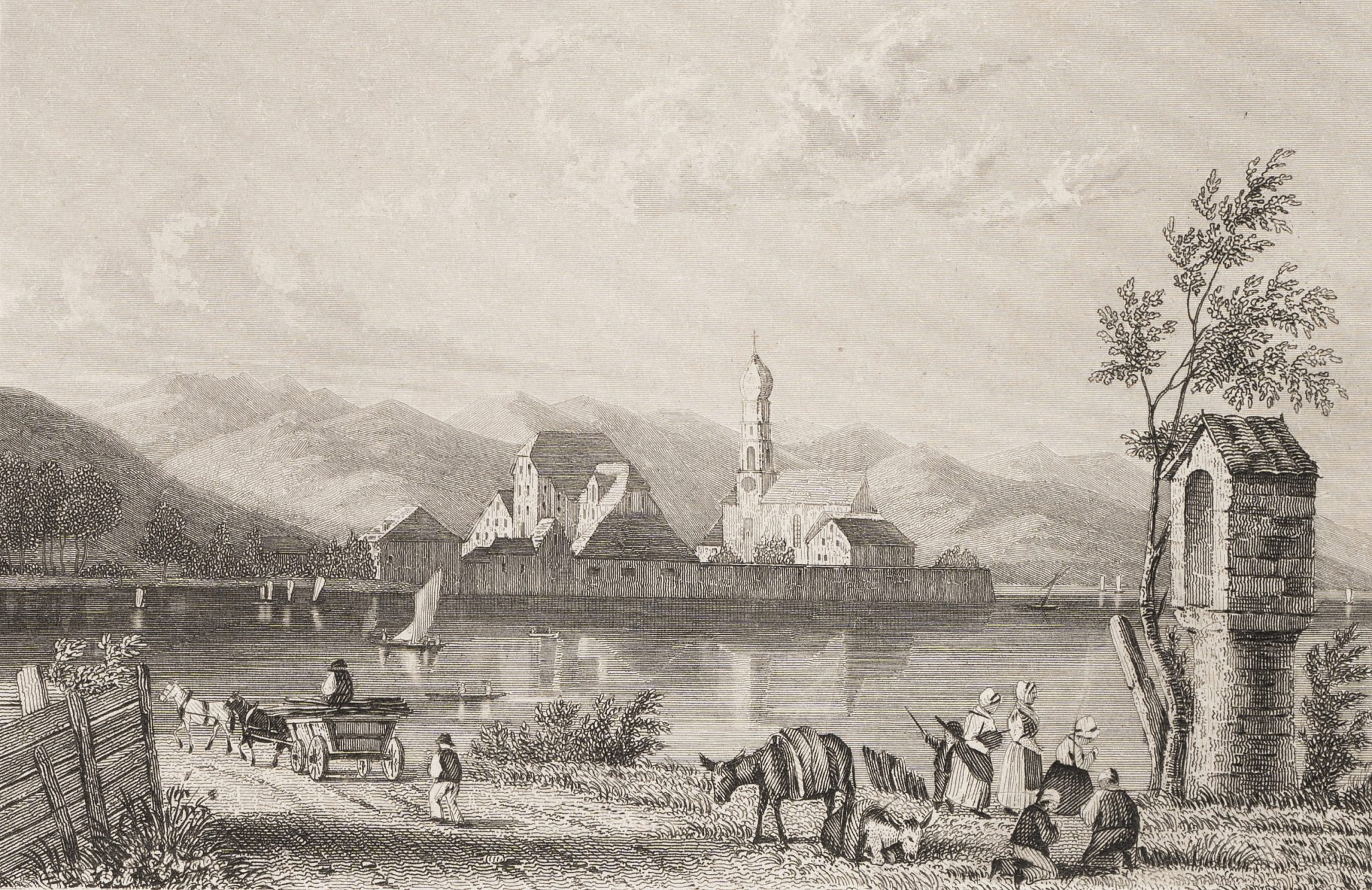 Bodensee mit Blick auf Wasserburg
