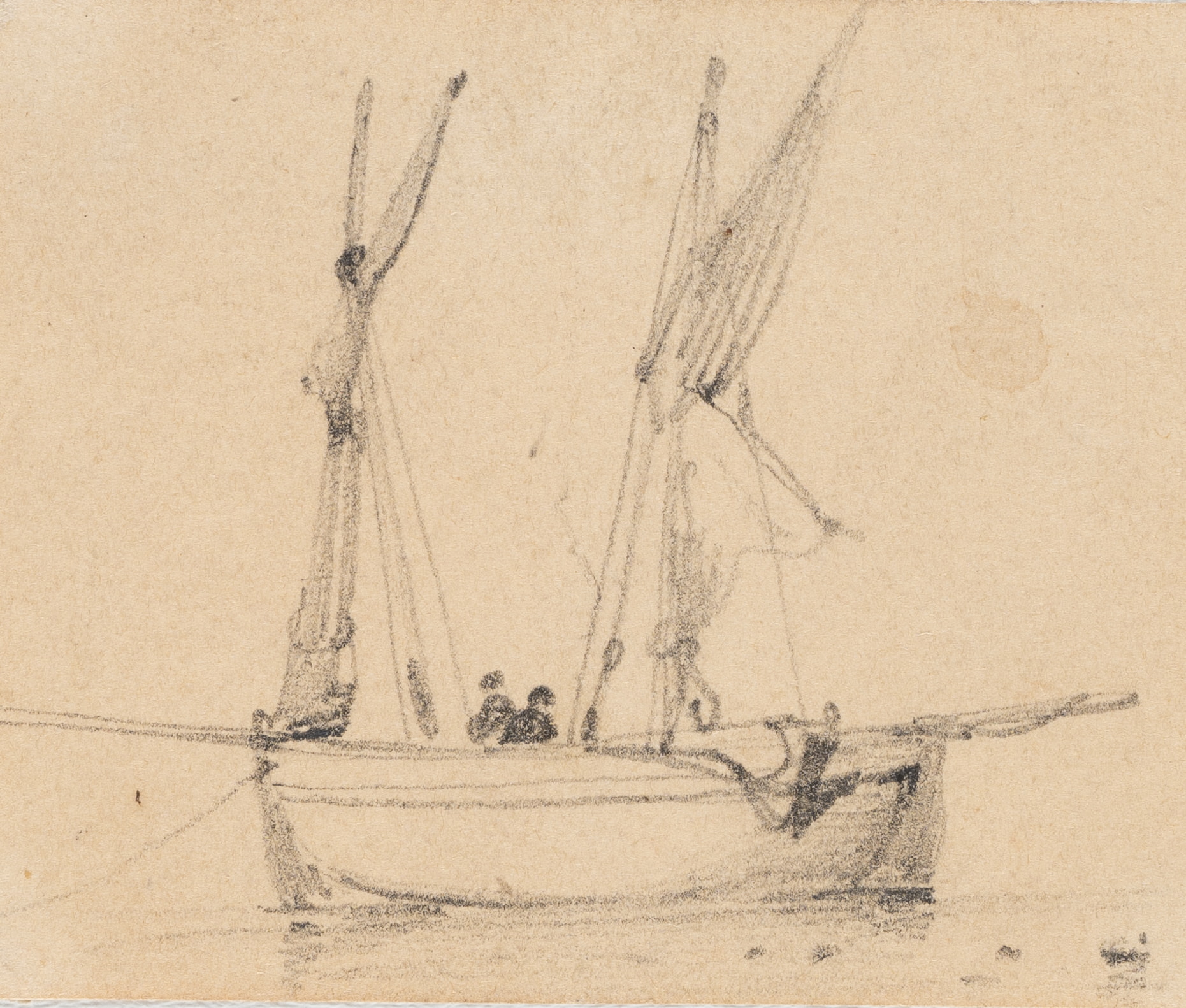 Segelboot mit Fischern