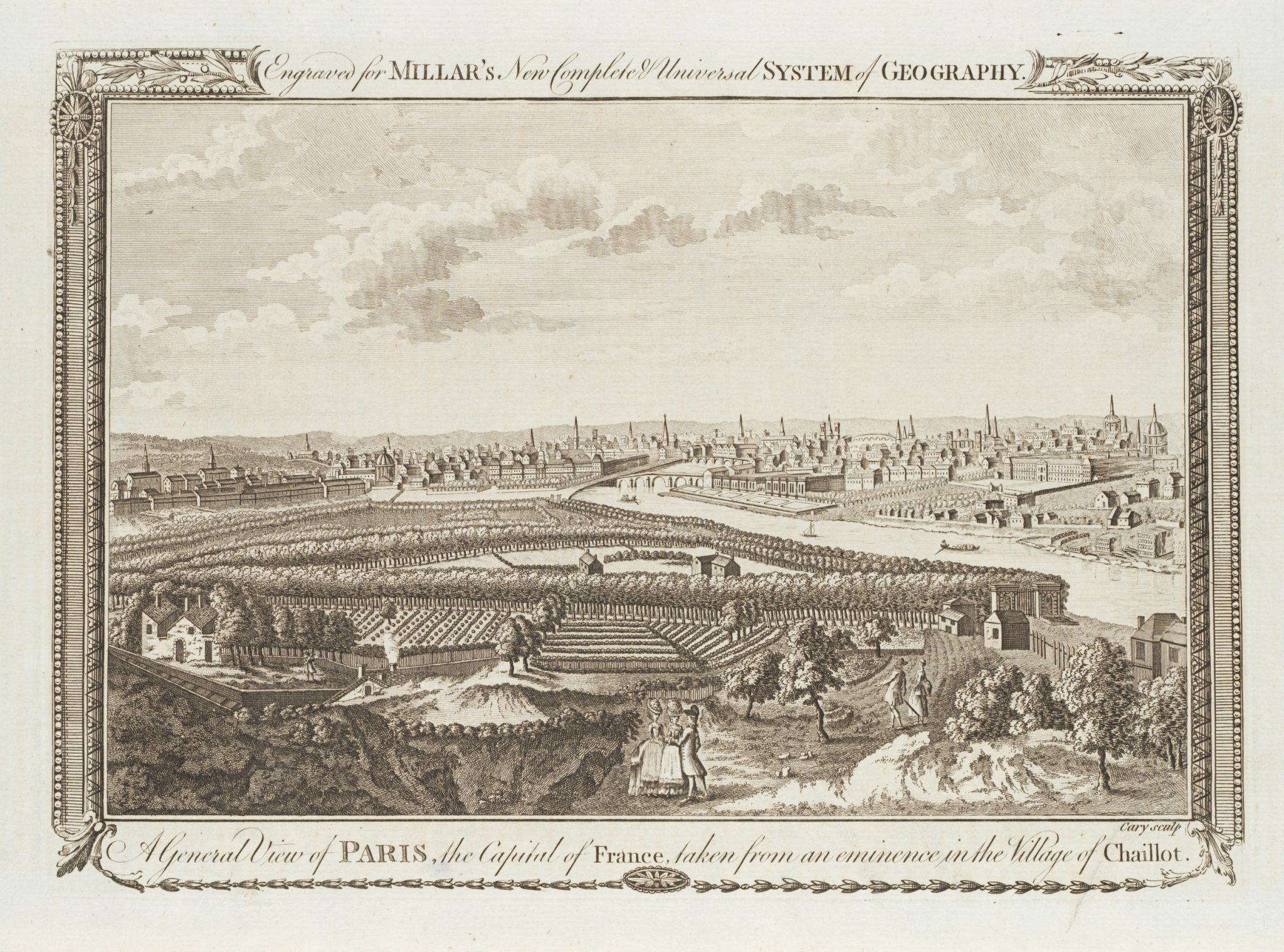 Vogelperspektive auf Paris