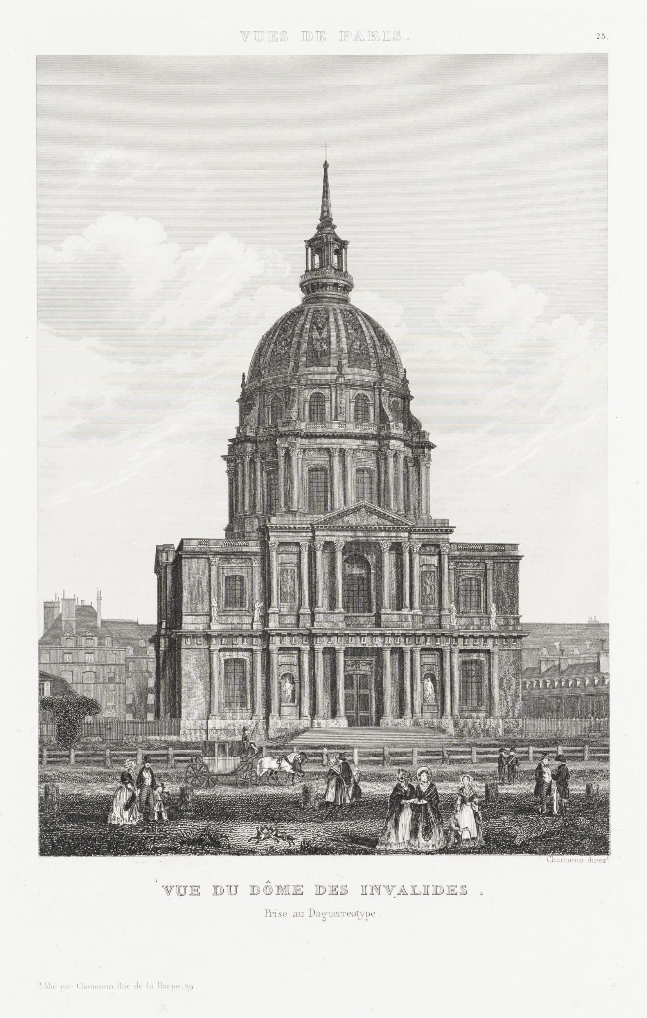 Blick auf den Invalidendom, Pariser Barockbau