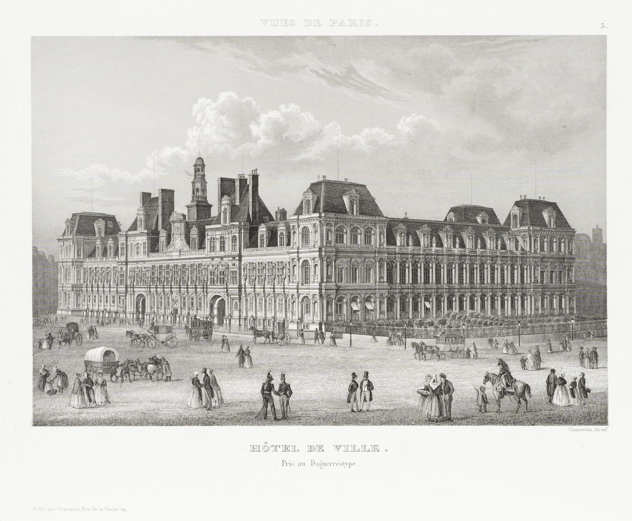 Ansicht des Pariser Rathaus, Hotel de Ville