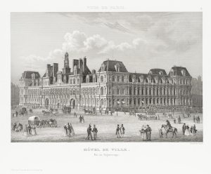 Ansicht des Pariser Rathaus, Hotel de Ville