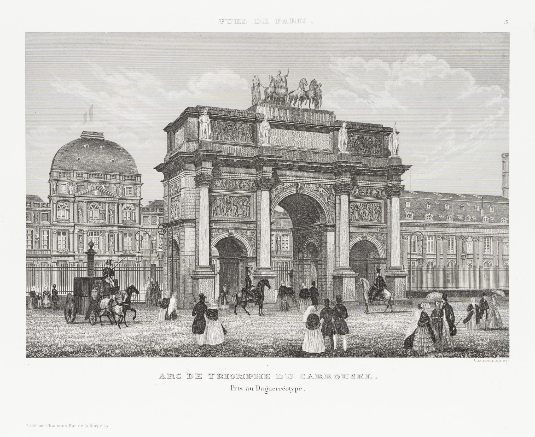 Ansicht vom Arc de Triomphe, Monument historique