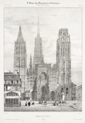 Ansicht der Kathedrale von Rouen, Gotische Kirche