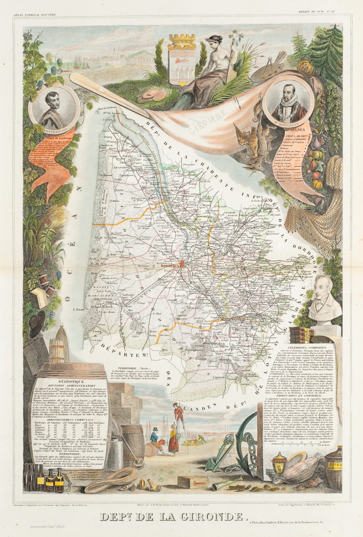 Karte von Gironde