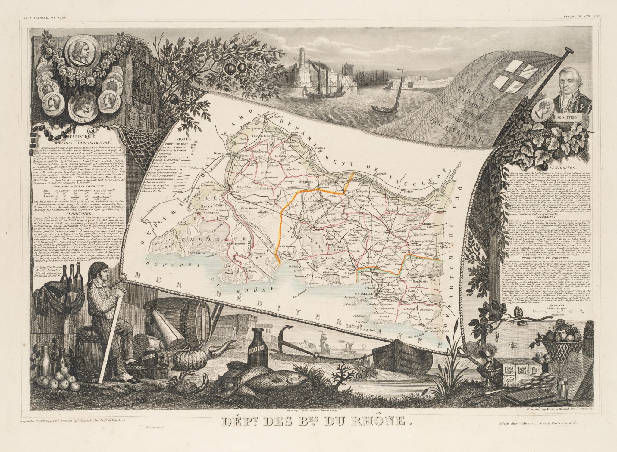 Karte von Bouches-du-Rhone