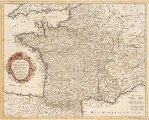 Topographische Karte von Frankreich