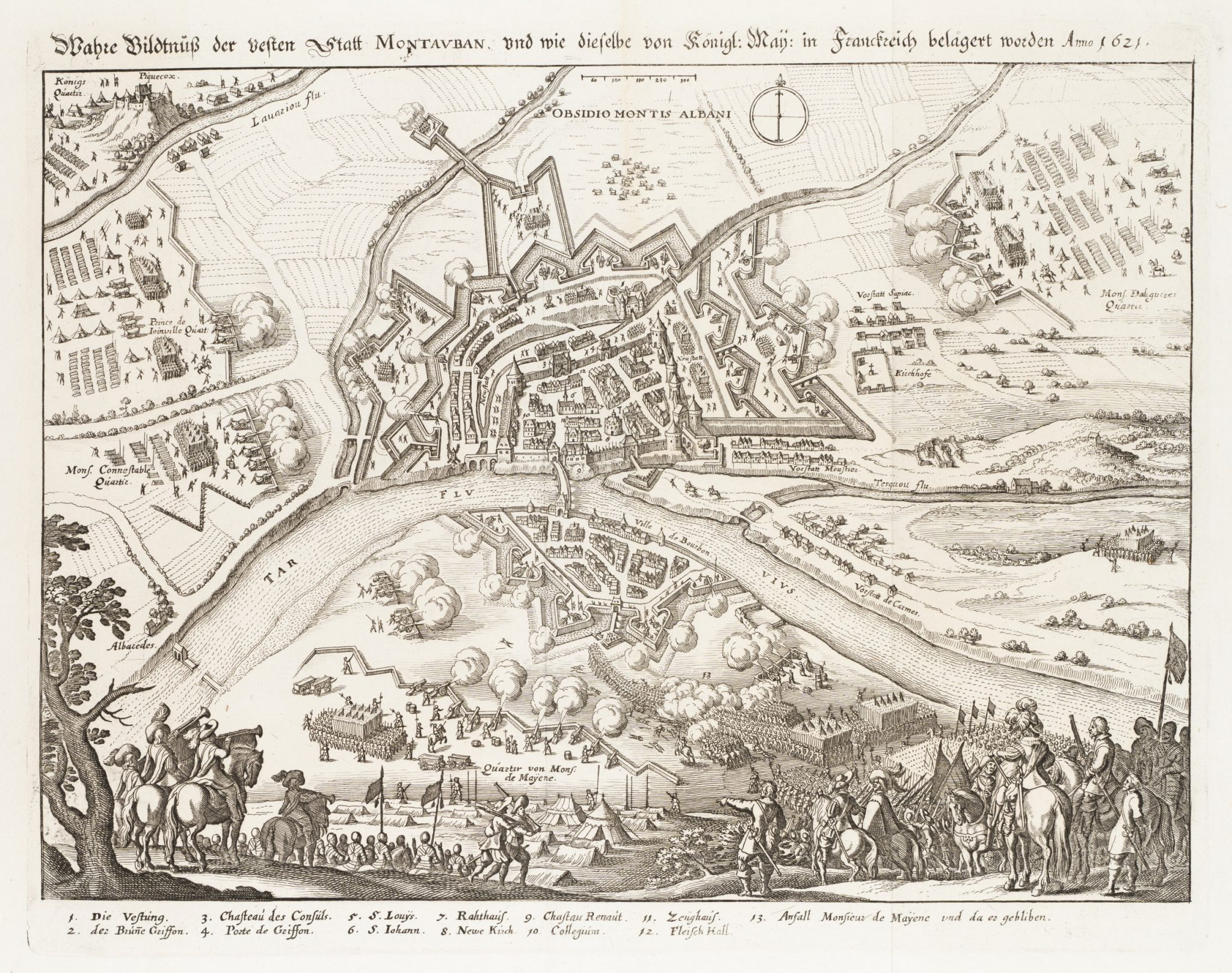 Plan der Belagerung von Montauban