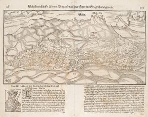 Stadtansicht von Salins-les-Bains, Topographie