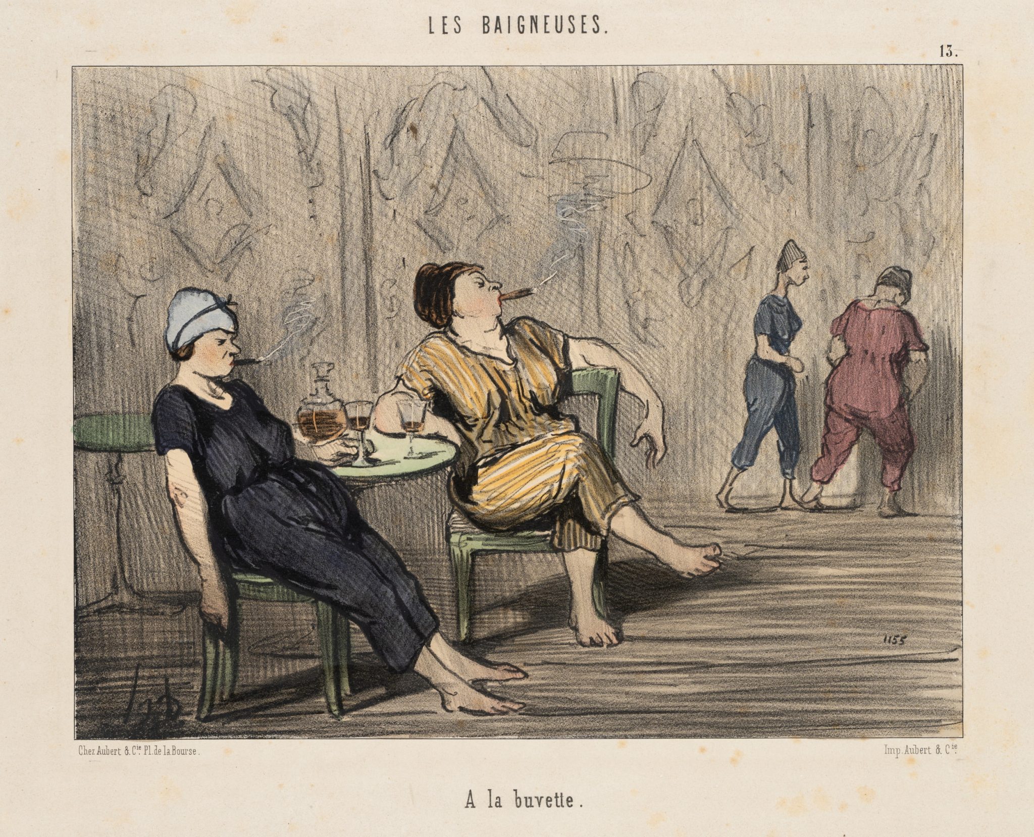"A la buvette.", Damen in der Bar