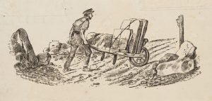 Lithograph am Steinbruch