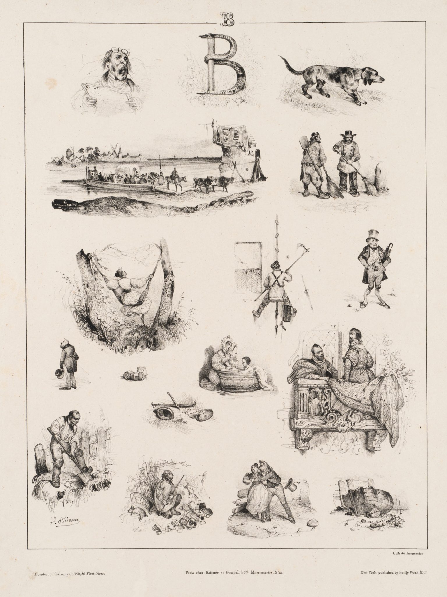 Bilderalphabet, Buchstabe "B"