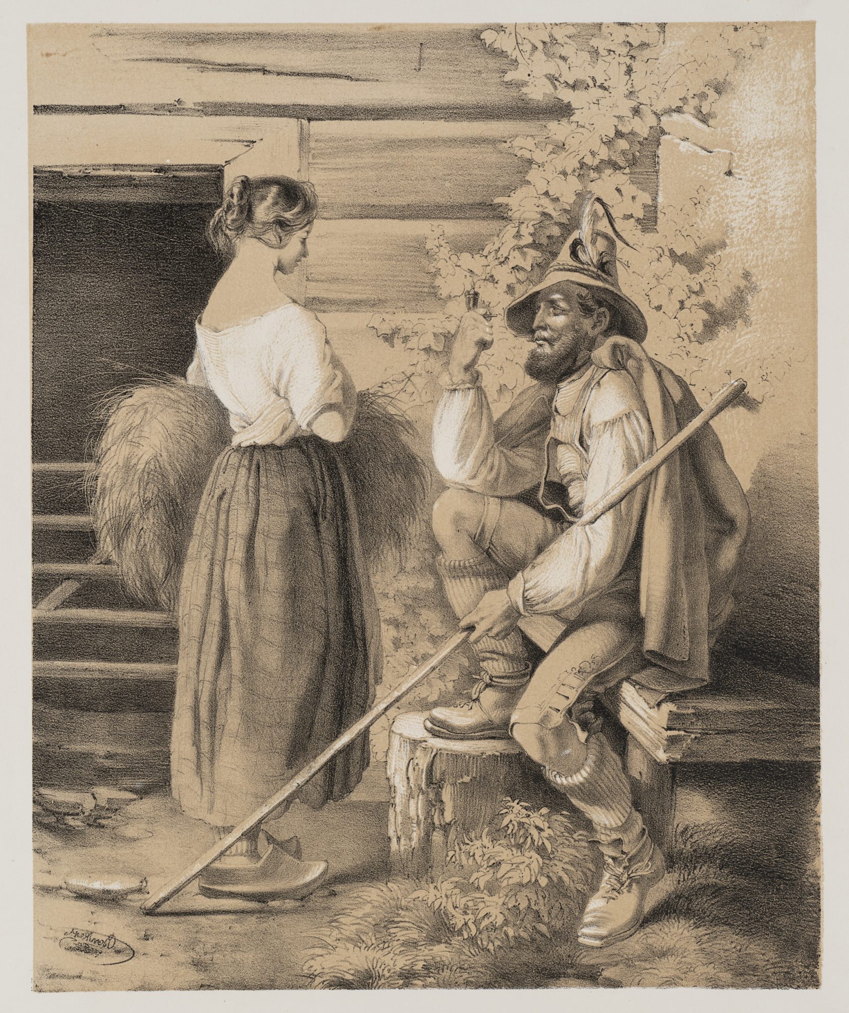 Der Zwischenträger. Magd und Hirte