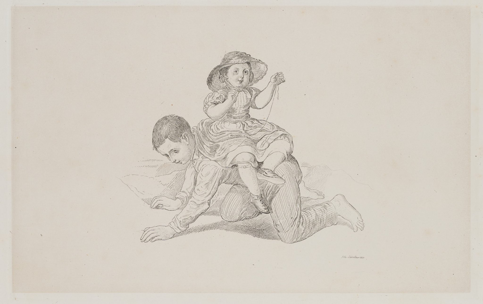 Kinderspiel. Pferd und Reiter