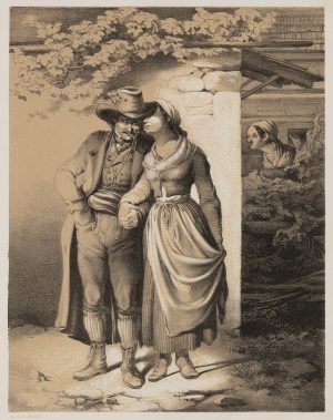 Das Geheimnis. Beobachtetes Liebespaar