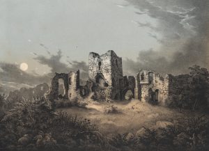 Nächtliche Ruinen der Heimenburg