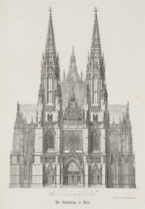 Aufriss der Votivkirche in Wien