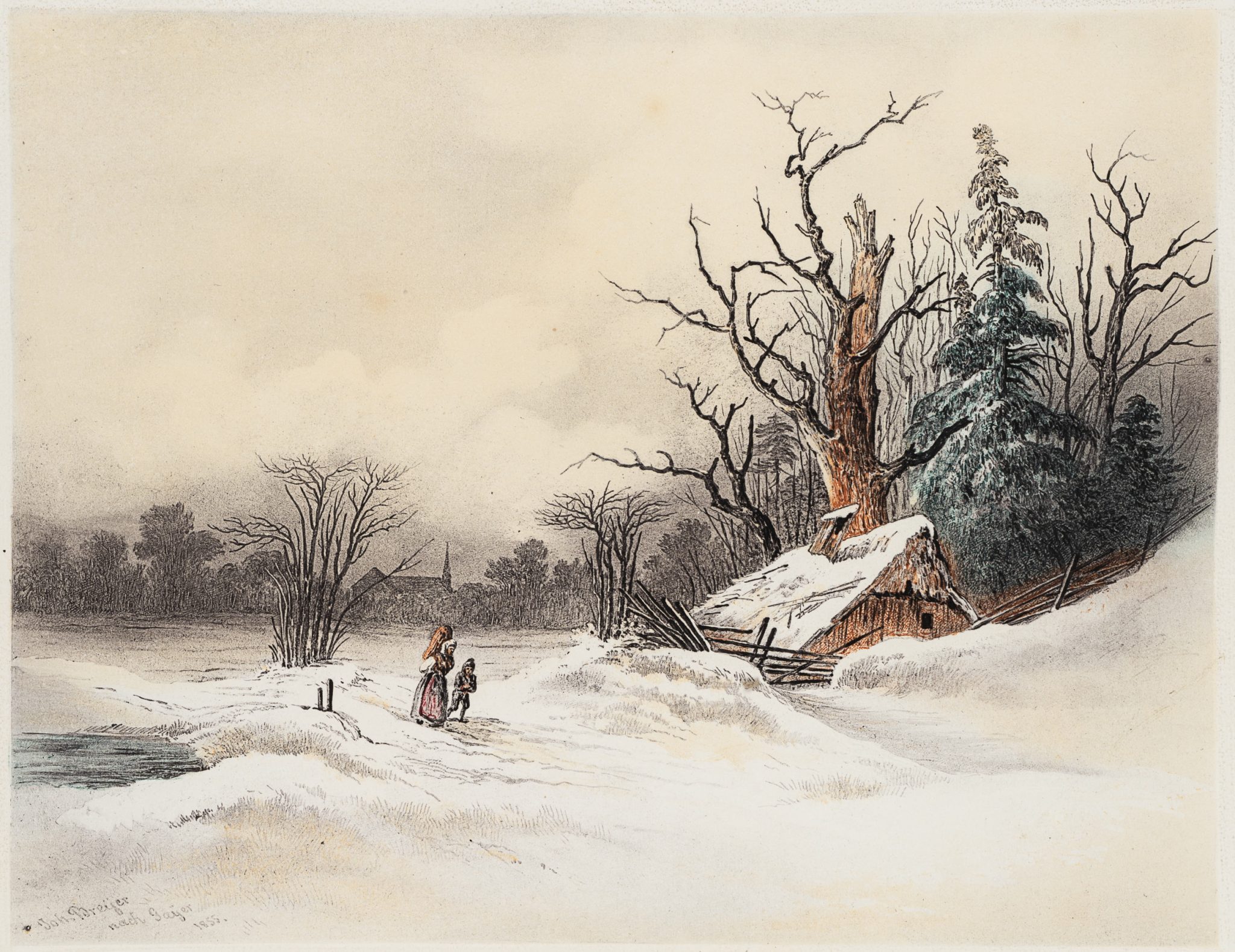 Winterlandschaft am Waldrand