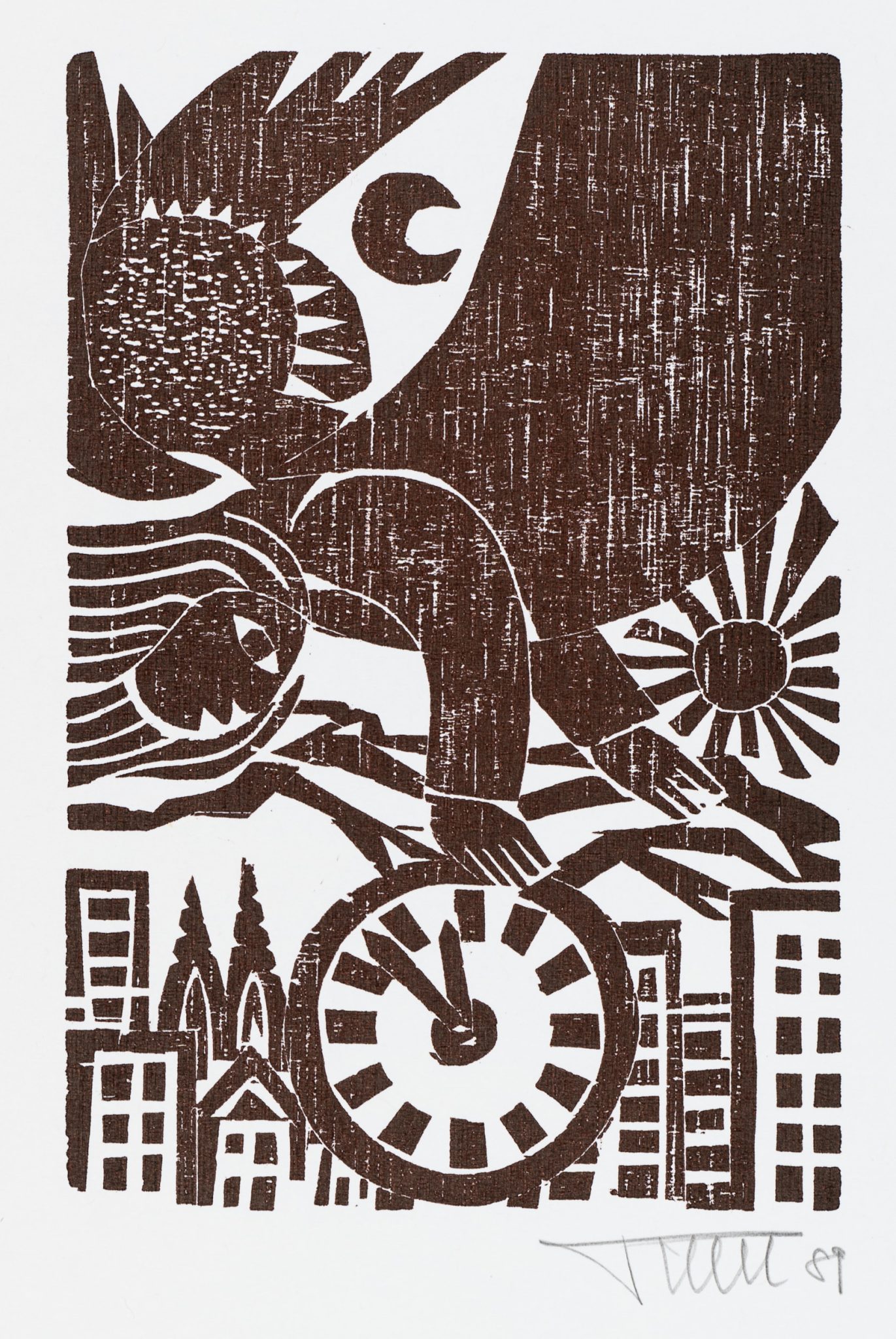 Engel mit Uhr