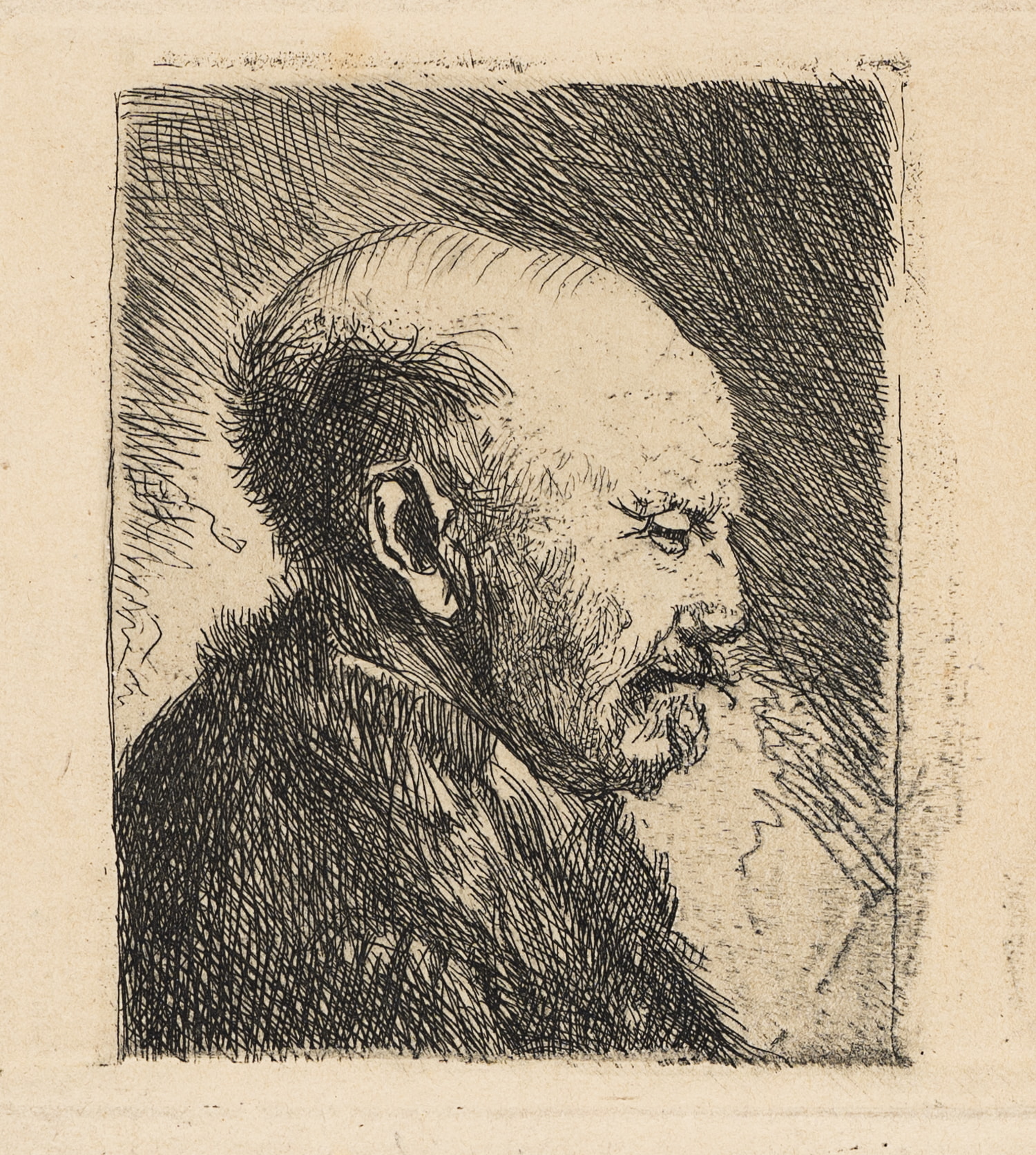 Männerkopf nach Rembrandt