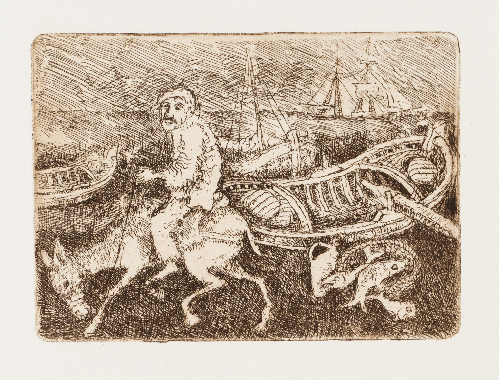 Maritime Szene mit Fischerbooten