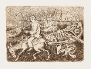 Maritime Szene mit Fischerbooten