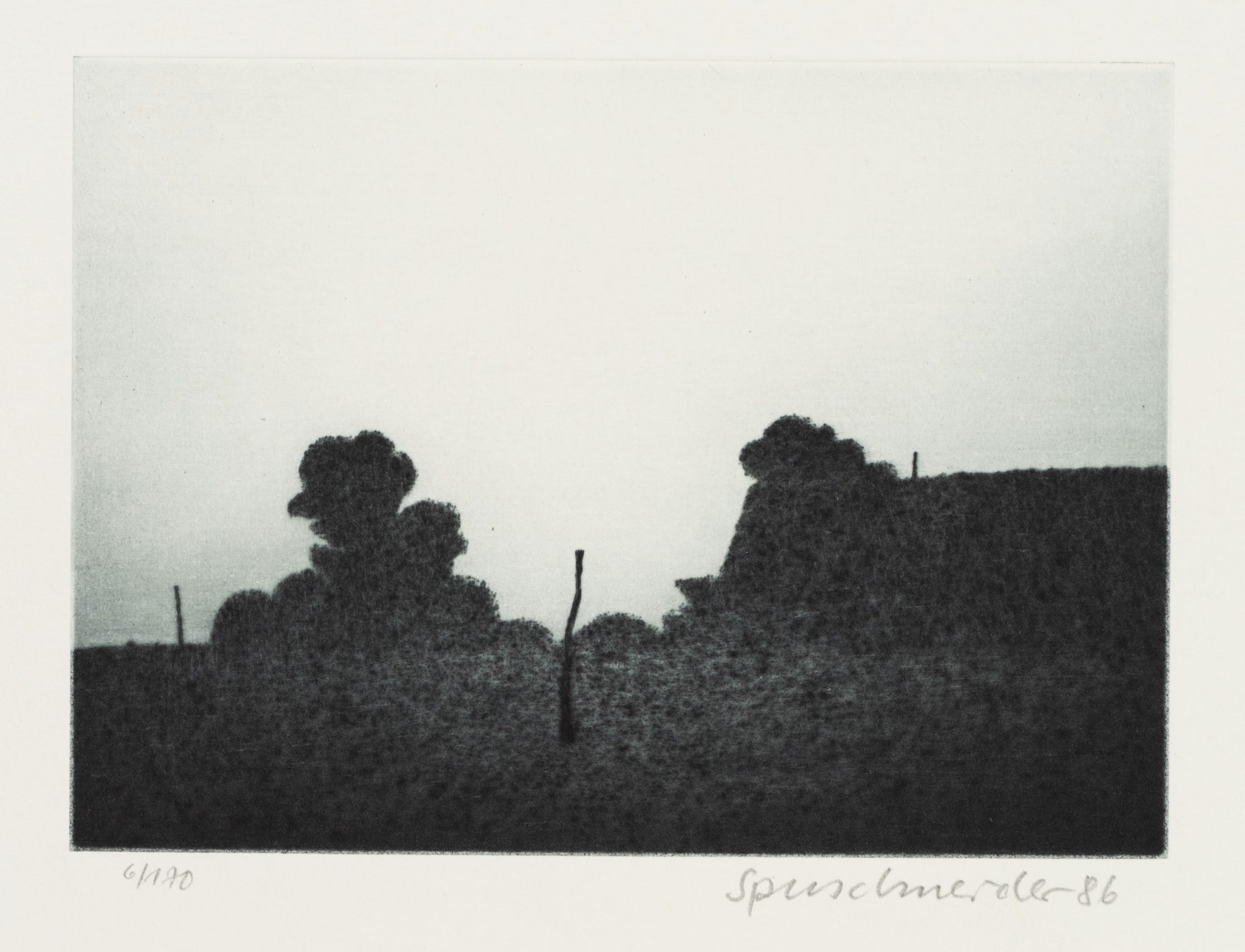 Silhouette einer Landschaft