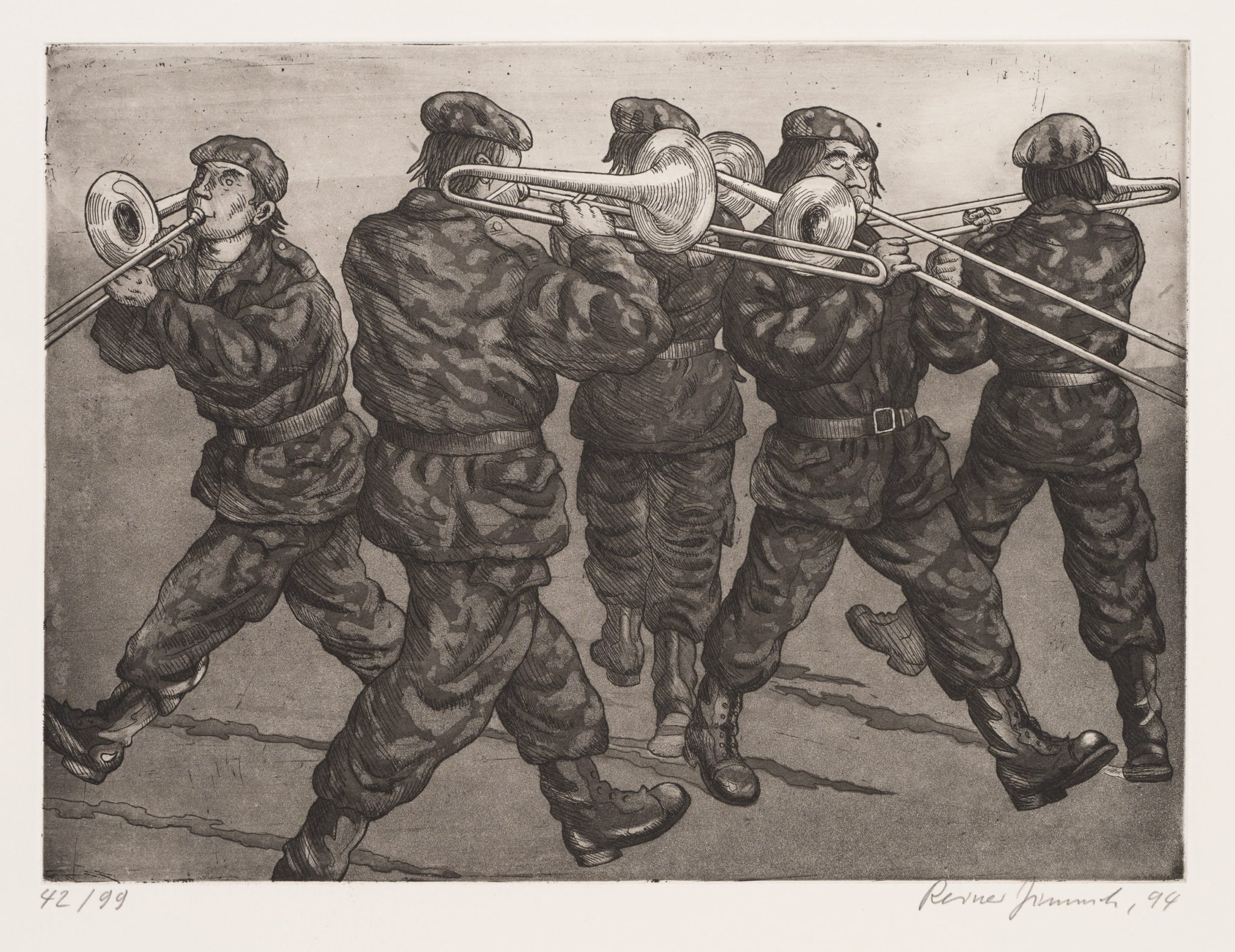 Tambourkorps mit Posaunen