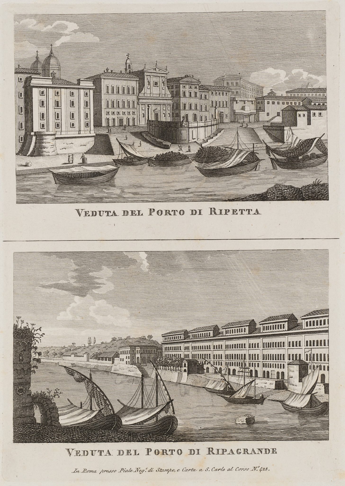 Porto di Ripetta. Porto di Ripa Grande.